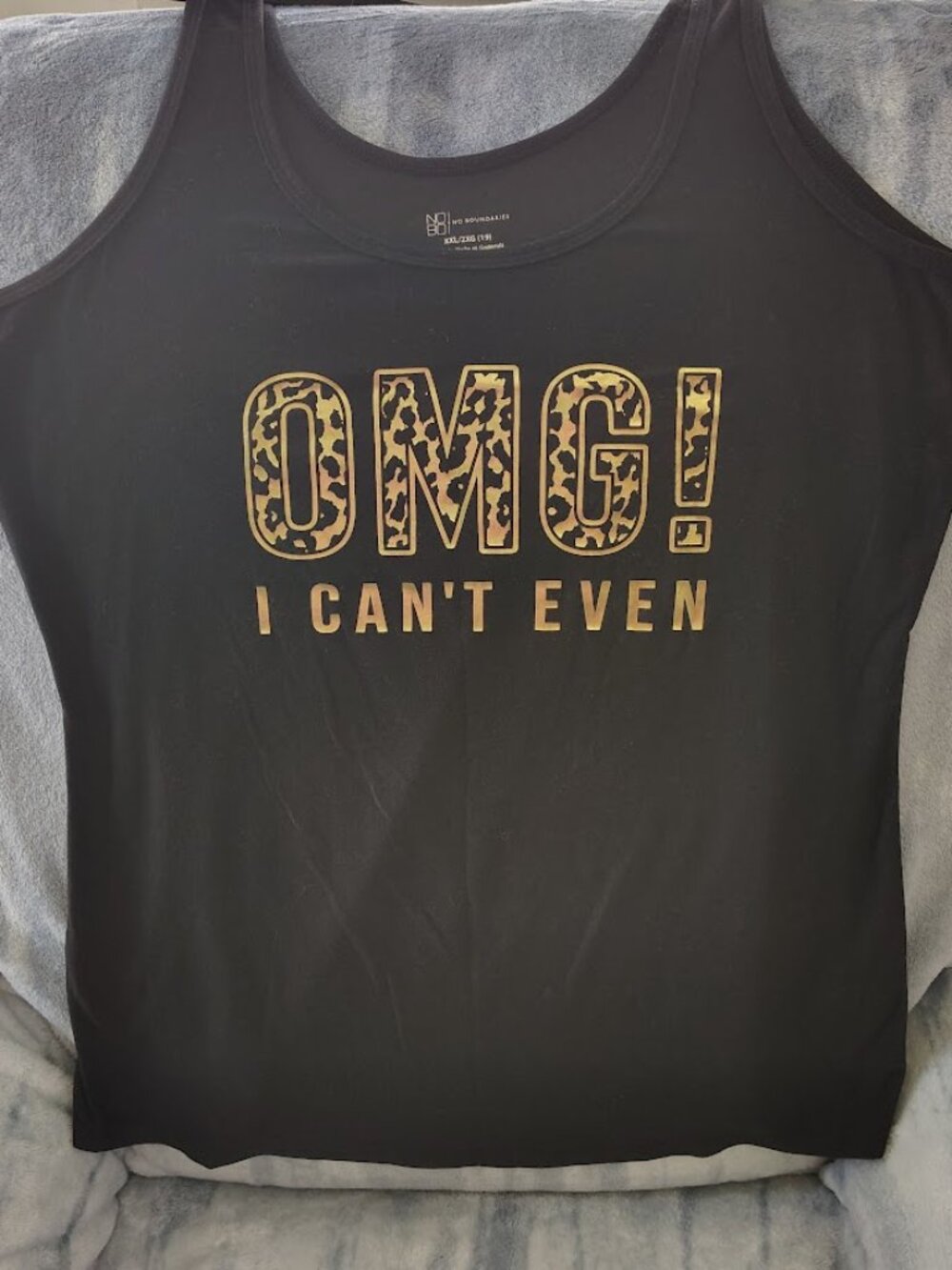 Women's 'No Boundaries' Tank Top "OMG! I Can't Even" Size XXL/2X (19)